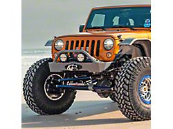 Savvy Offroad Krawler Lite Aluminum Front Bumper with Hoop; Raw (07-18 Jeep Wrangler JK)