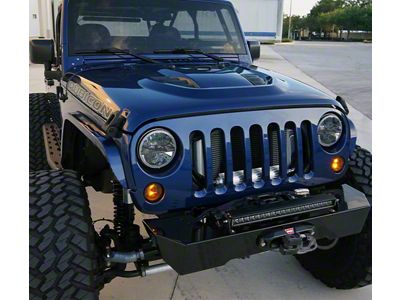 Savvy Offroad Krawler Lite Aluminum Front Bumper without Hoop; Raw (07-18 Jeep Wrangler JK)