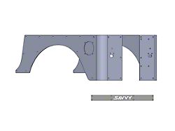 Savvy Offroad Legacy Aluminum Corner Armor; Raw (97-06 Jeep Wrangler TJ, Excluding Unlimited)