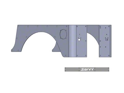 Savvy Offroad Legacy Aluminum Corner Armor; Raw (97-06 Jeep Wrangler TJ, Excluding Unlimited)