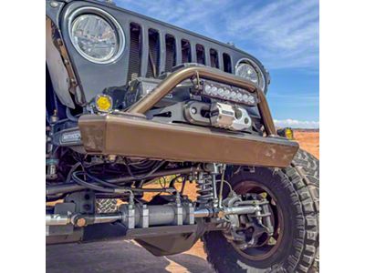 Savvy Offroad Legacy Front Bumper Bundle; Raw (97-06 Jeep Wrangler TJ)