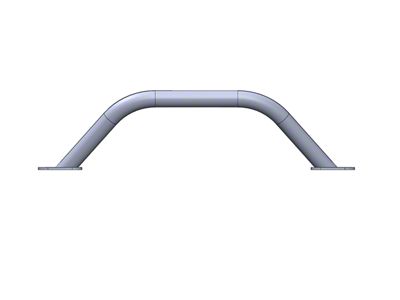 Savvy Offroad Legacy Front Bumper Hoop; Raw (97-06 Jeep Wrangler TJ w/ Legacy Front Bumper)