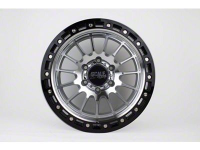 Scale 4x4 Wheels S04 Machined with Black Beadlock 6-Lug Wheel; 17x9; -25mm Offset (05-15 Tacoma)