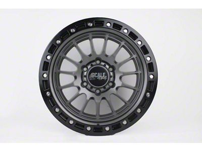 Scale 4x4 Wheels S04 Matte Gunmetal with Black Beadlock 6-Lug Wheel; 17x9; -25mm Offset (05-15 Tacoma)