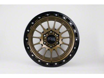 Scale 4x4 Wheels S04 Matte Bronze with Black Beadlock 6-Lug Wheel; 17x9; -25mm Offset (10-24 4Runner)