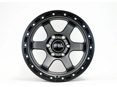 Scale 4x4 Wheels S03 Matte Gunmetal with Black Beadlock 6-Lug Wheel; 17x9; -25mm Offset (16-23 Tacoma)