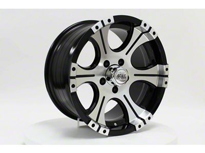 Scale 4x4 Wheels Ace Black with Machined Face Wheel; 16x8; 0mm Offset (84-01 Jeep Cherokee XJ)