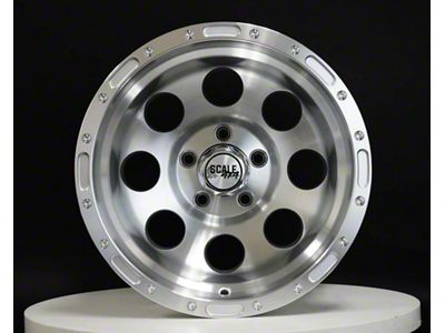 Scale 4x4 Wheels S52 Silver with Machined Face Wheel; 15x10; -46mm Offset (84-01 Jeep Cherokee XJ)
