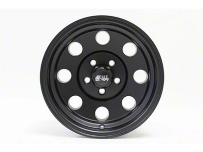 Scale 4x4 Wheels Sahara Matte Black Wheel; 15x8; -19mm Offset (84-01 Jeep Cherokee XJ)