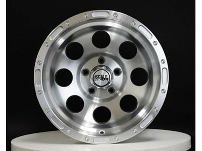 Scale 4x4 Wheels S52 Silver with Machined Face Wheel; 15x10; -46mm Offset (93-98 Jeep Grand Cherokee ZJ)