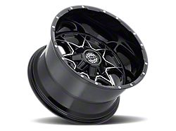 Scorpion SC10 Black Machined 6-Lug Wheel; 17x9; 12mm Offset (03-09 4Runner)