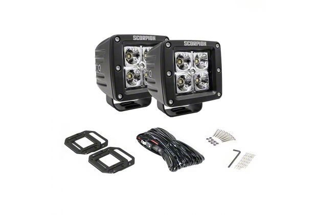 Scorpion Extreme Products Tacoma Alpha LED Light Pods with Flush Mount ...