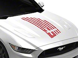 SEC10 Flag and Cross Hood Decal; Red (Universal; Some Adaptation May Be Required)