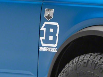 SEC10 Barricade B-Block Decal; White (Universal; Some Adaptation May Be Required)