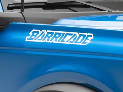 SEC10 Barricade Outline Decal; White (Universal; Some Adaptation May Be Required)