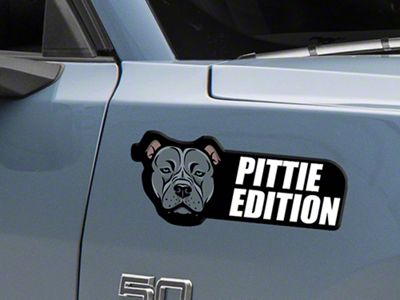 SEC10 Domed Dog Breed Decal; Pittie (Universal; Some Adaptation May Be Required)