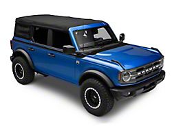 SEC10 Hood and Side Stripes; Matte Black (21-26 Bronco 4-Door)