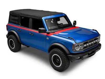 SEC10 Hood and Side Stripes; Red (21-25 Bronco 4-Door)