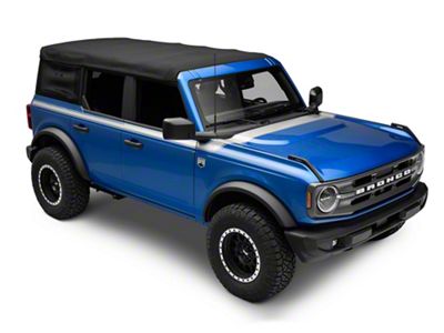 SEC10 Hood and Side Stripes; Silver (21-25 Bronco 4-Door)