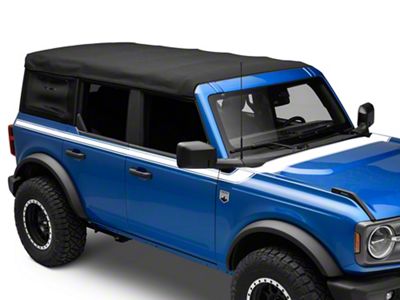 SEC10 Hood and Side Stripes; White (21-25 Bronco 4-Door)
