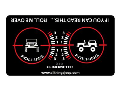 SEC10 If You Can Read This Roll Me Over Clinometer Decal