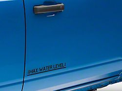 SEC10 Max Water Level Decal; Matte Black