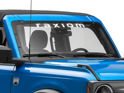 SEC10 Raxiom Windshield Decal; White (Universal; Some Adaptation May Be Required)