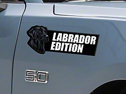 SEC10 Domed Dog Breed Decal; Labrador Black (Universal; Some Adaptation May Be Required)