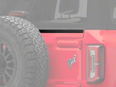 SEC10 Tailgate Top Protection Body Shield; Matte Black (21-25 Bronco)