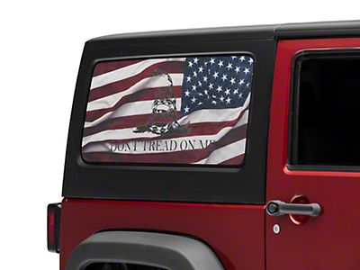 American Flag JKU Hardtop Window Decal | Wrangler Hardtop