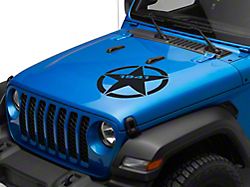 SEC10 1941 Hood Star Decal; Matte Black (Universal; Some Adaptation May Be Required)