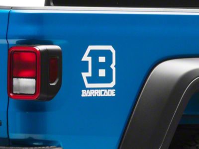 SEC10 Barricade B-Block Decal; White (Universal; Some Adaptation May Be Required)