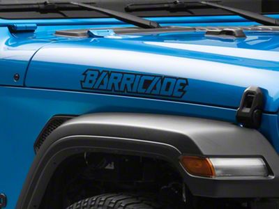 SEC10 Barricade Outline Decal; Black (Universal; Some Adaptation May Be Required)