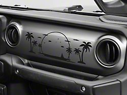 SEC10 Dash Scene Beach Decal; Gloss Black (20-26 Jeep Gladiator JT)