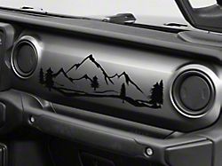 SEC10 Dash Scene Mountain Decal; Gloss Black (20-26 Jeep Gladiator JT)