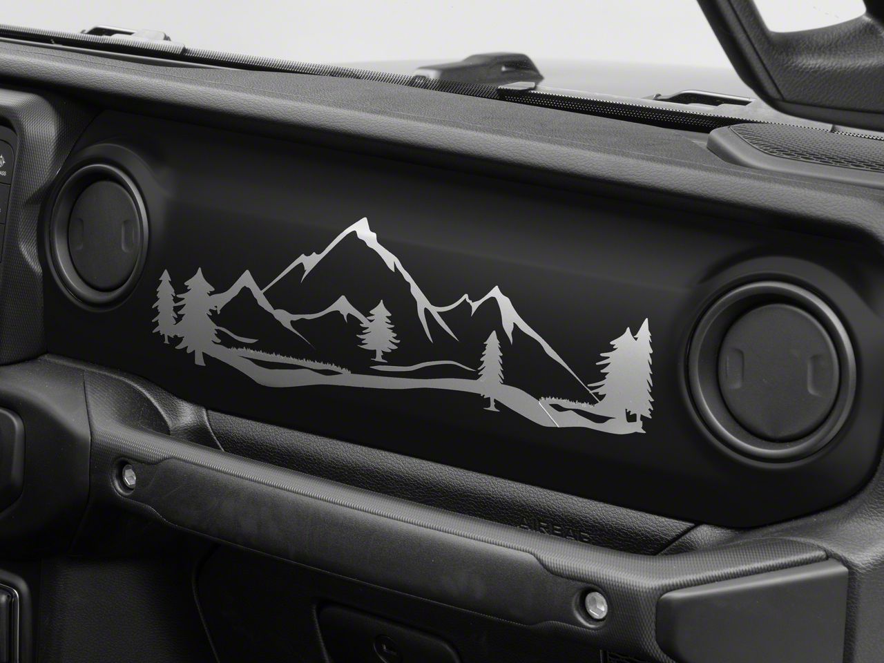 SEC10 Jeep Gladiator Dash Scene Mountain Decal; Silver J194105 (2024