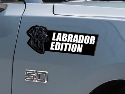 SEC10 Domed Dog Breed Decal; Labrador Black (Universal; Some Adaptation May Be Required)