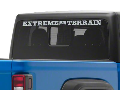 SEC10 ExtremeTerrain Rear Window Banner; Silver (20-25 Jeep Gladiator JT)
