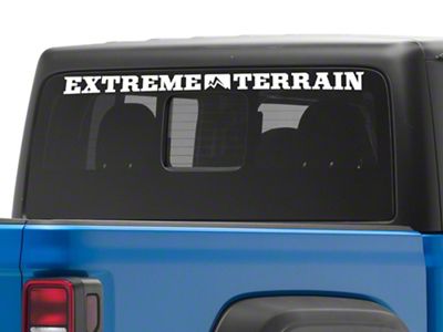 SEC10 ExtremeTerrain Rear Window Banner; White (20-25 Jeep Gladiator JT)
