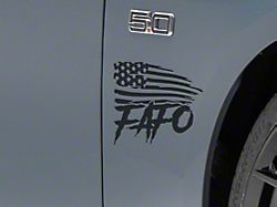 SEC10 FAFO Small Flag Decal; Matte Black (Universal; Some Adaptation May Be Required)