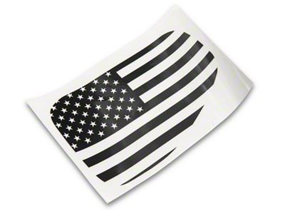 SEC10 Gas Cap Flag Decal; Gloss Black (20-25 Jeep Gladiator JT)
