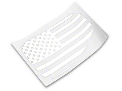 SEC10 Gas Cap Flag Decal; White Black (20-25 Jeep Gladiator JT)