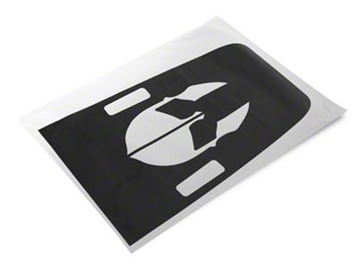 SEC10 Helmet Hood Decal; Matte Black (20-25 Jeep Gladiator JT Launch Edition, Rubicon)