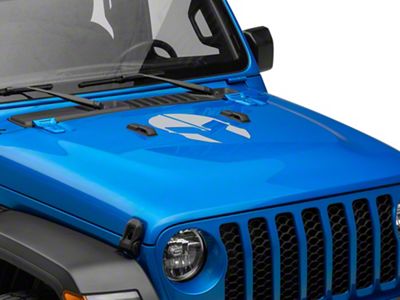 SEC10 Helmet Hood Decal; Silver (20-25 Jeep Gladiator JT)