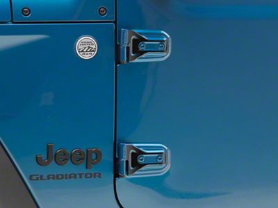 SEC10 Hinge Accent Decal; Gloss Black (20-25 Jeep Gladiator JT)