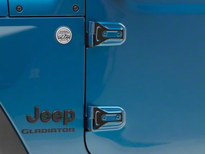 SEC10 Hinge Accent Decal; Matte Black (20-25 Jeep Gladiator JT)