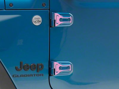 SEC10 Hinge Accent Decal; Pink (20-25 Jeep Gladiator JT)