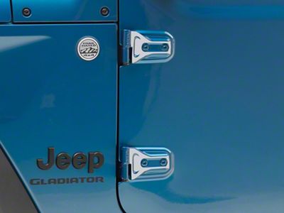 SEC10 Hinge Accent Decal; Silver (20-25 Jeep Gladiator JT)