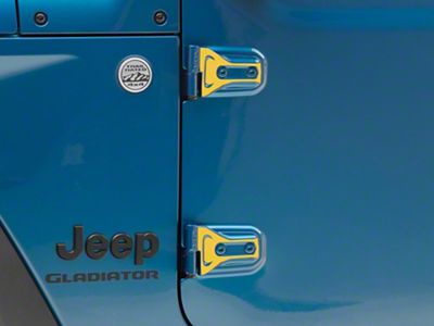 SEC10 Hinge Accent Decal; Yellow (20-25 Jeep Gladiator JT)