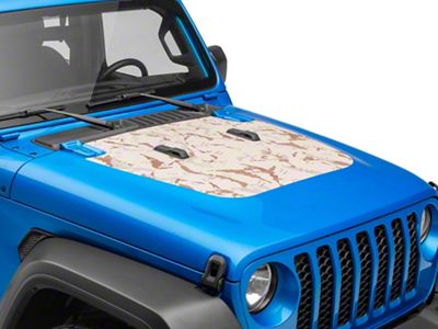 SEC10 Hood Decal; Desert Camo (20-25 Jeep Gladiator JT, Excluding Mojave)
